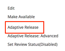 Adaptive Release